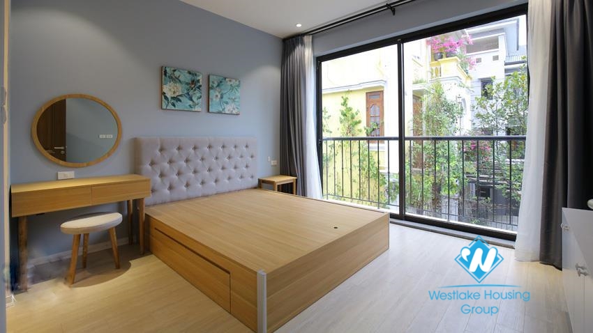 House for rent with four bedrooms and yard around the house in An Duong Vuong, Tay Ho